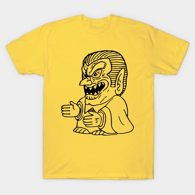 Korean MABA Zombie Model Kit Outline - Dracula T-Shirt by retroworldkorea